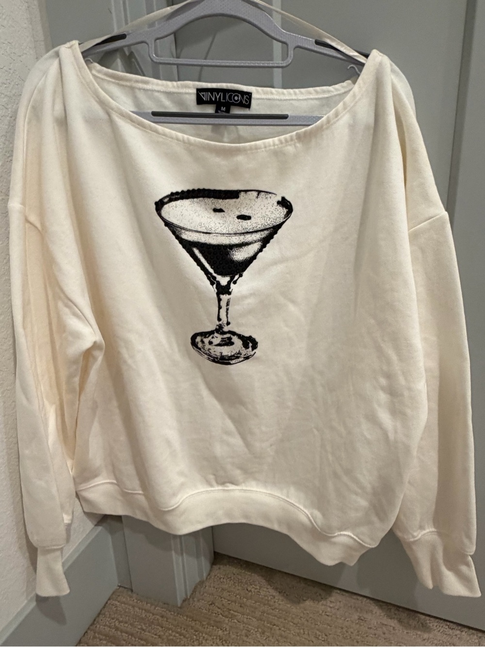 Vinyl ICONS - New Year's Graphic Sweatshirt - Martini Glass
